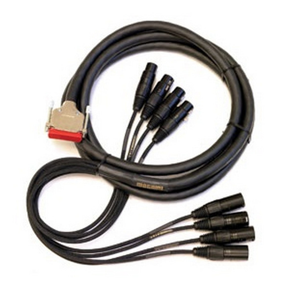 Mogami GOLD AES TD DB25 XLR-25 | 25 Foot AES EBU DB-25 to 4 XLR Male and Female Audio Cable