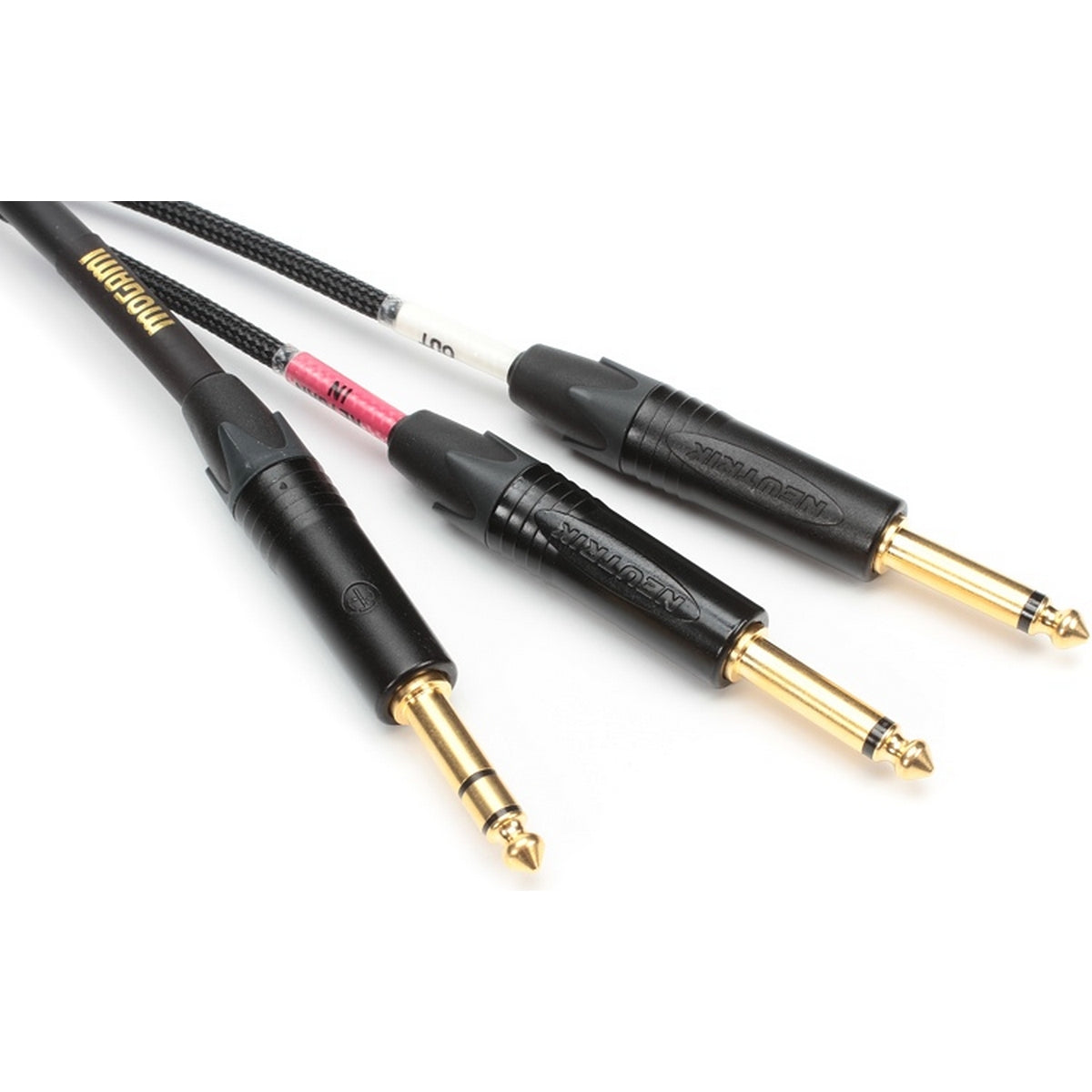 Mogami Gold Insert TS 02 Send Return TRS to Dual TS Cable, 2-Feet