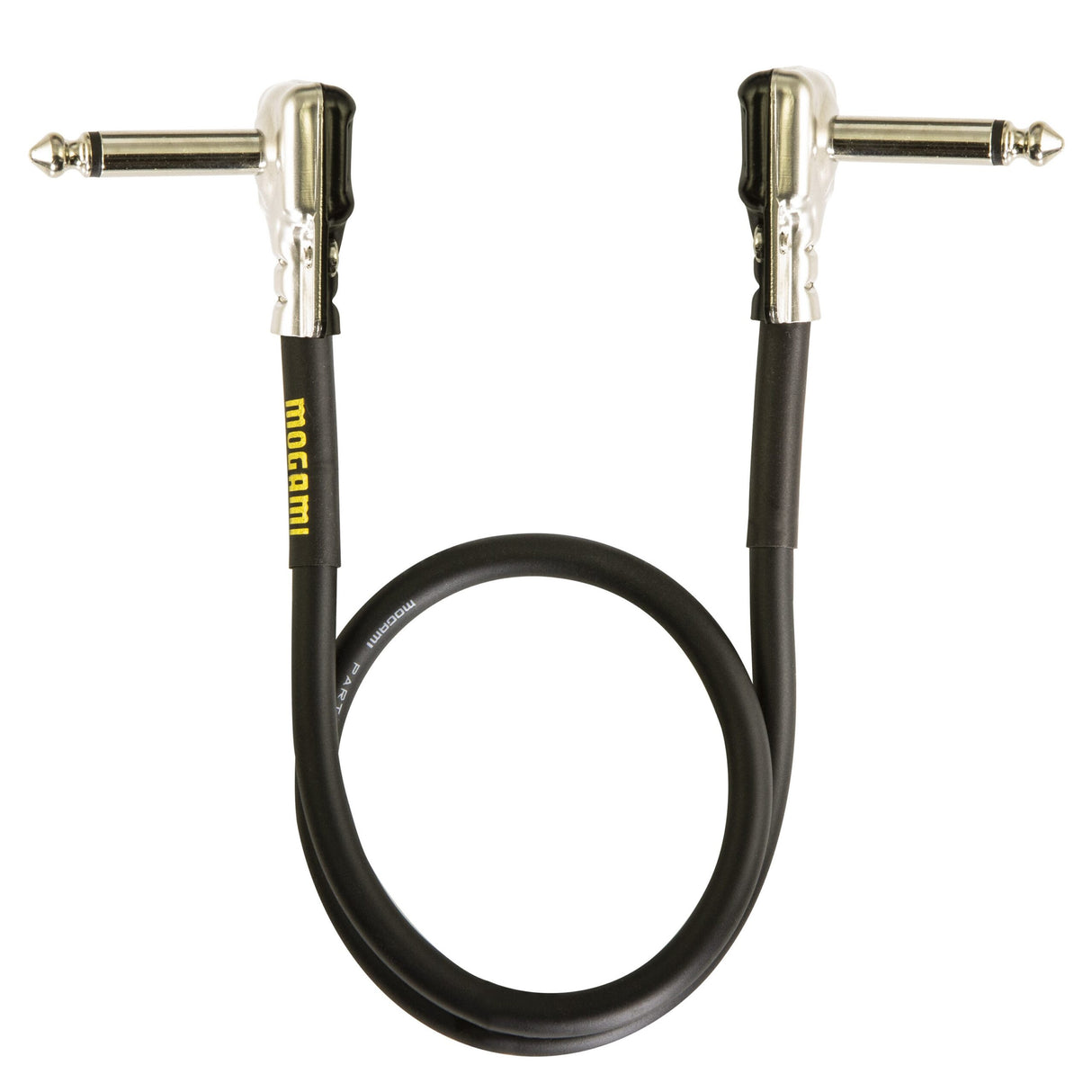 Mogami Gold Instrument PRR Pedal Cable Double R/A with Pancake Plugs, 18 Inches