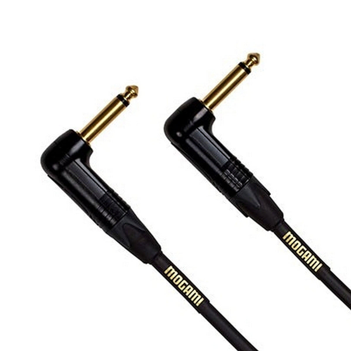 Mogami Gold Instrument 02RR High Clarity Guitar and Instrument Cable Right Angle Plug 2ft