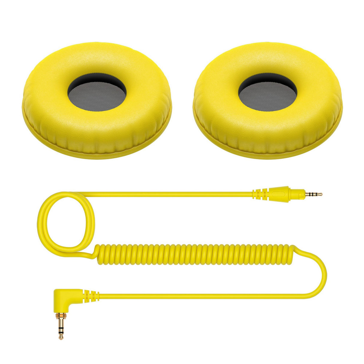 Pioneer DJ HC-CP08-Y CUE1 Series Ear Pads and Coiled Cord, Yellow