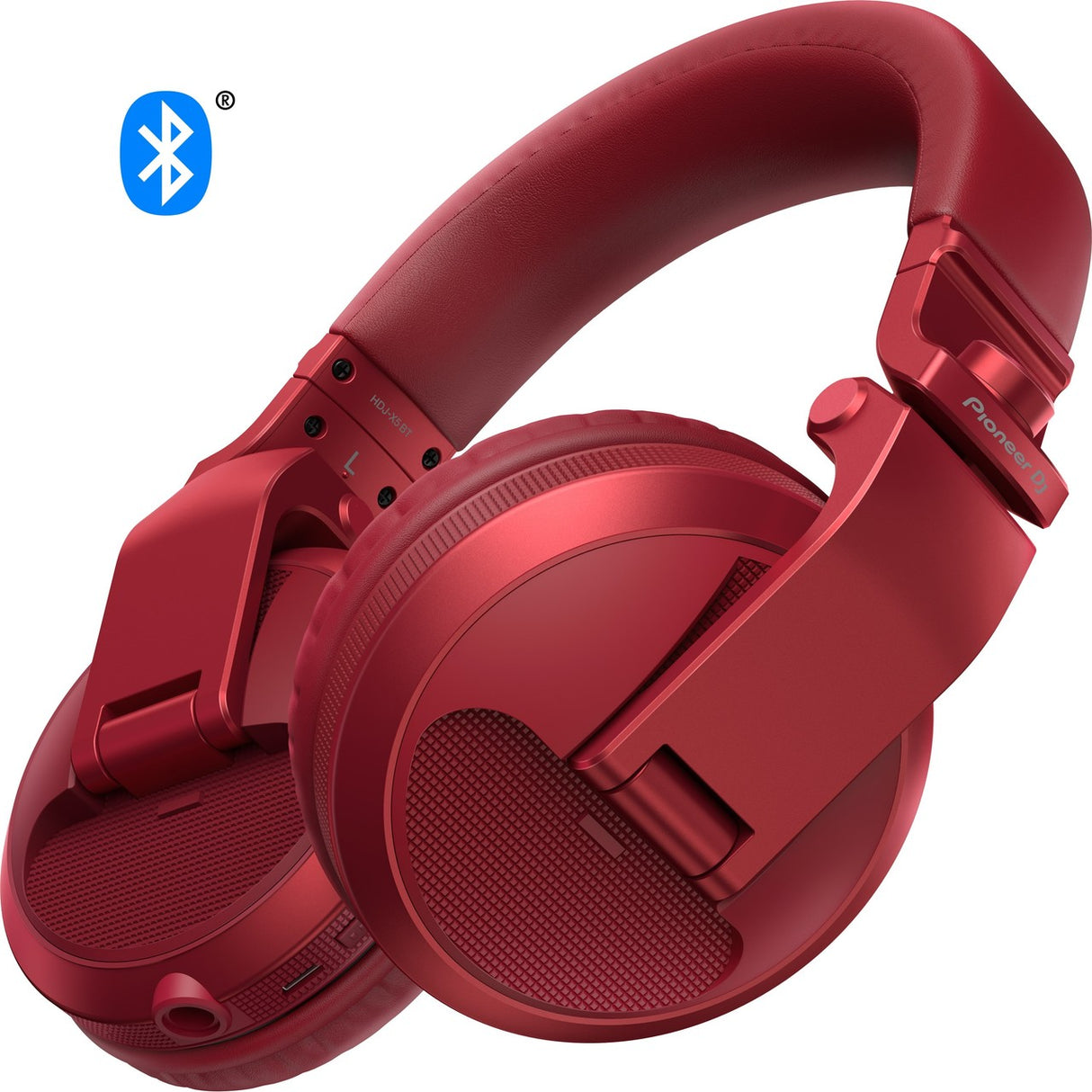 Pioneer DJ HDJ-X5BT-R Over-Ear Bluetooth Wireless DJ Headphone, Red