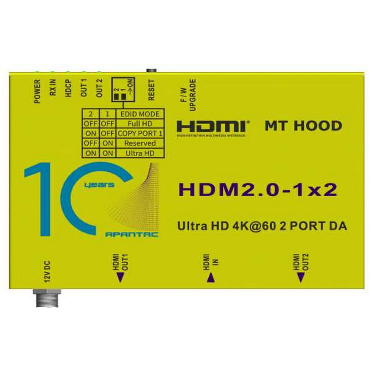 Apantac HDM2.0-1x2-II 1 x 2 HDMI 2.0 Splitter