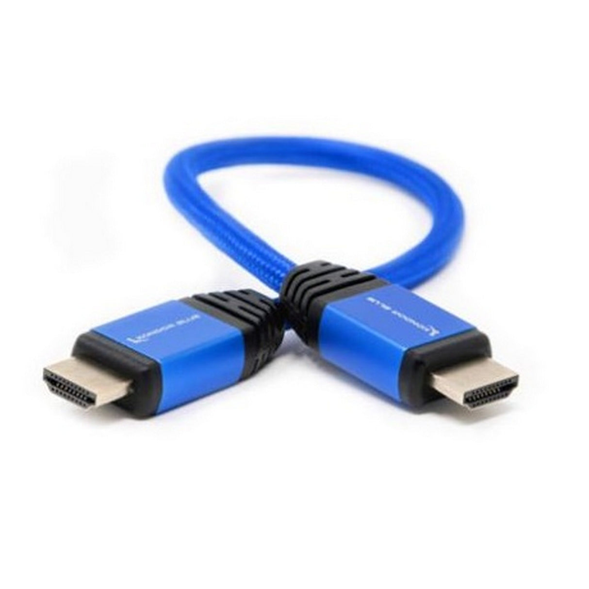 Kondor Blue HDMI14 HDMI to HDMI 14 Inch Thin Braided Cable for on Camera Monitors, Blue