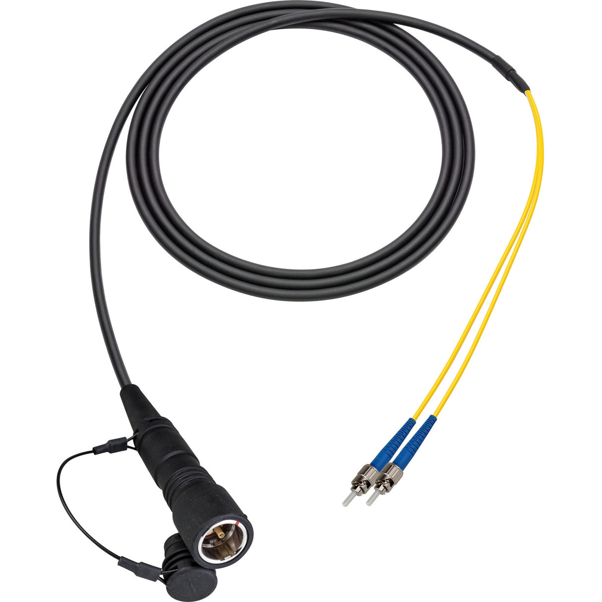 Camplex LEMO PUW to Dual ST In-Line Fiber Optic Breakout Cable, 6-Foot