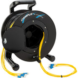 Camplex 8-Channel LC Single Mode Fiber Optic Tactical Snake Reel 500 Foot
