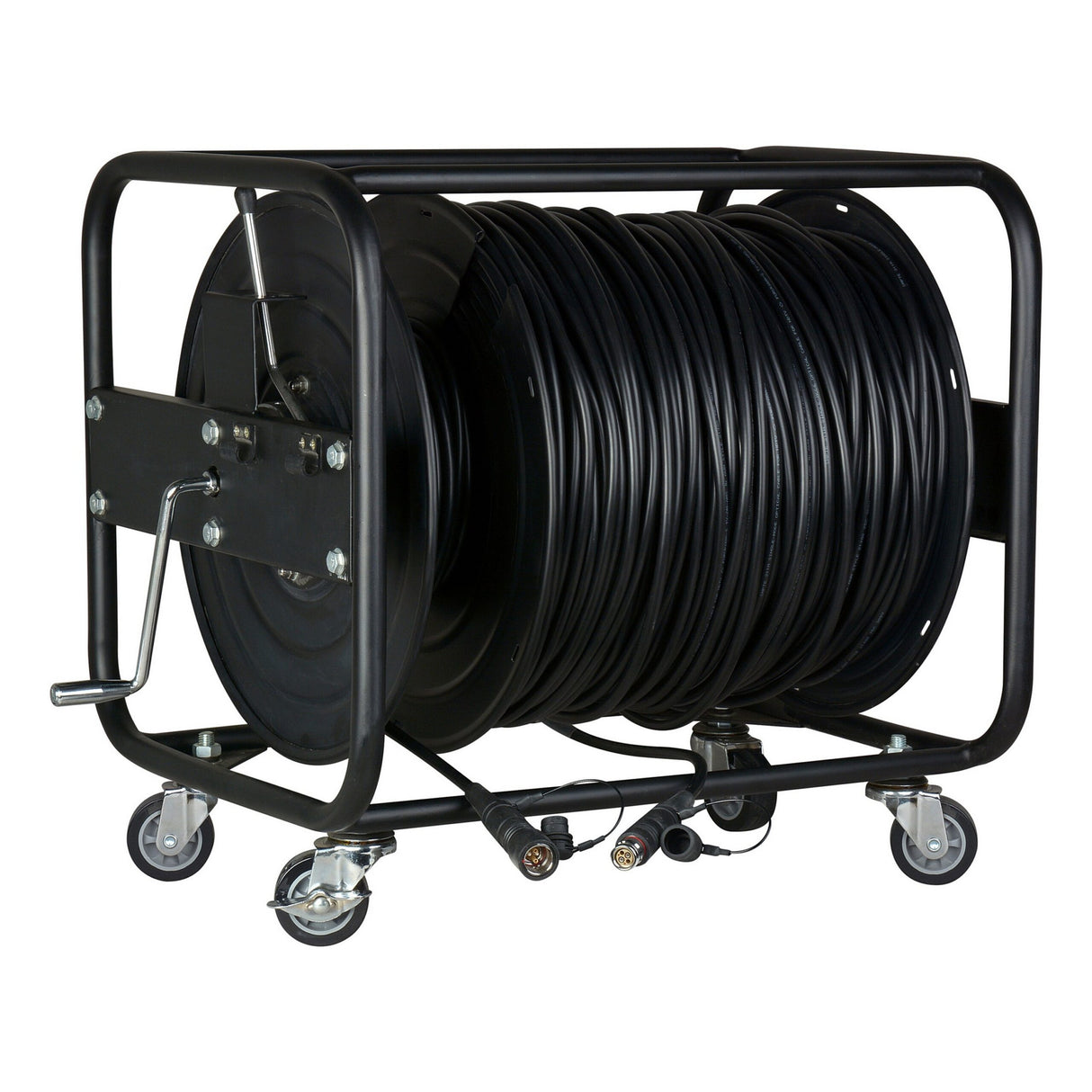 Camplex LEMO FUW-PUW-M Furukawa Outside Broadcast SMPTE 304M Fiber Camera Cable Reel, 500 Foot