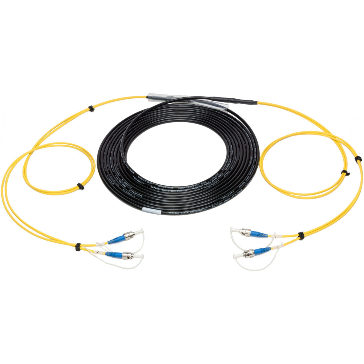 Camplex HF-TS02ST-0250 2-Channel ST-Single Mode Fiber Optic Tactical Cable, 250-Foot