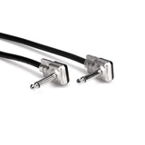 Hosa HGFP-001.5 REAN Low-Profile Right-Angle to Right-Angle Guitar Patch Cable, 18-Inch