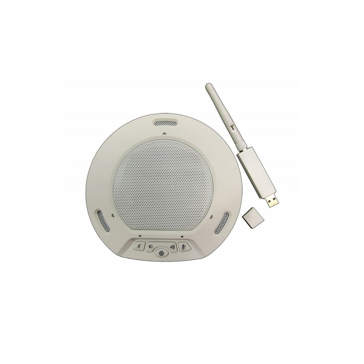 HuddleCamHD HP-AIR-WH | Wireless Speakerphone Echo Noise Cancellation 360 Omnidirectional USB Mic White