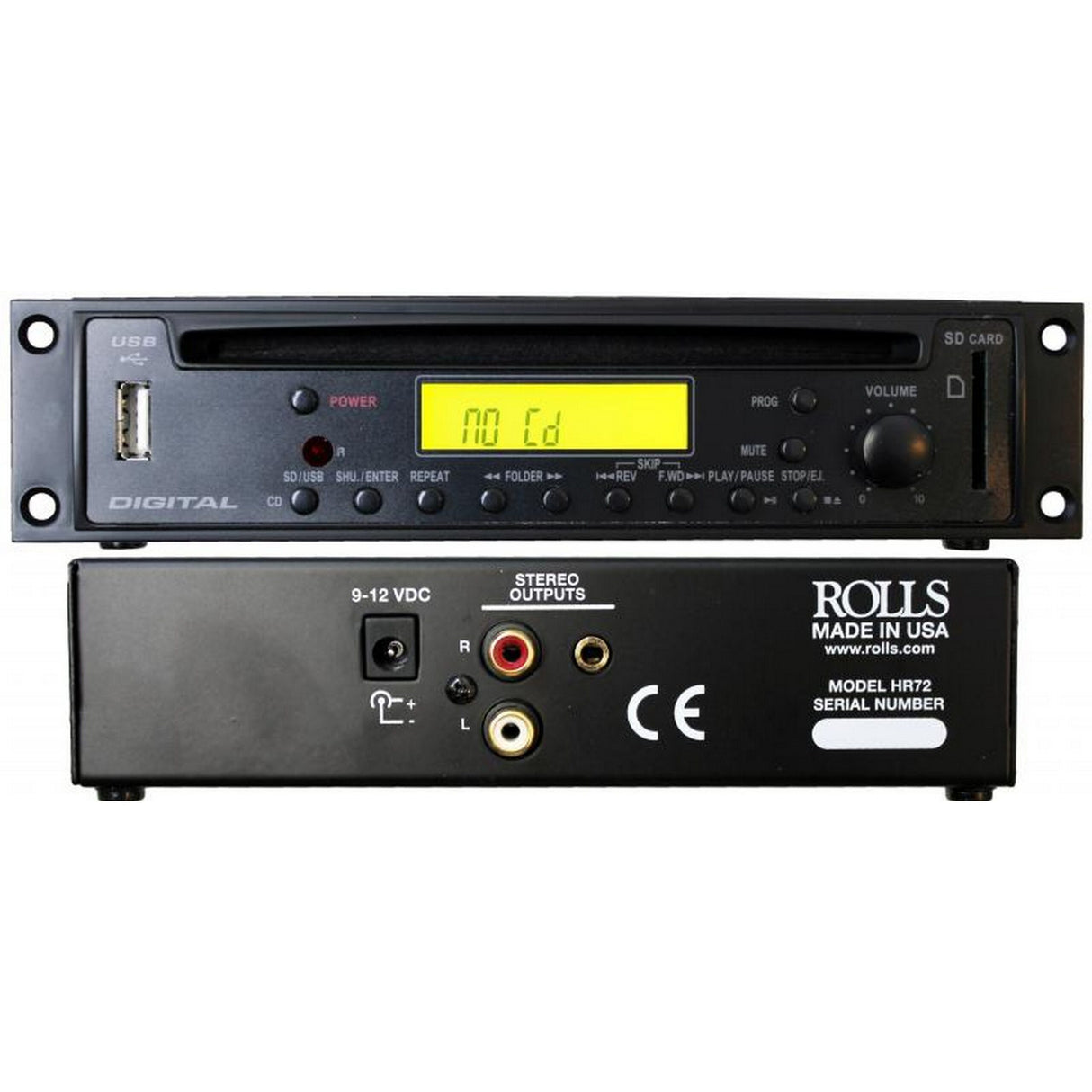 Rolls HR72 Half Rack CD/MP3/USB/SD/MMC Player