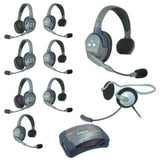 Eartec HUB953MON UltraLITE and HUB 9 Person Headset System with 5 ULSR 3 ULDR 1 Monarch
