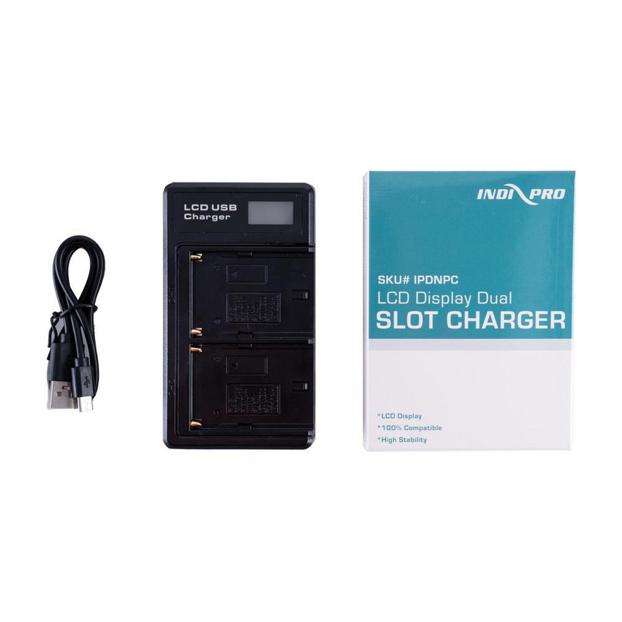 IndiPRO INPFDC2 NP-F Series Dual Battery Charger