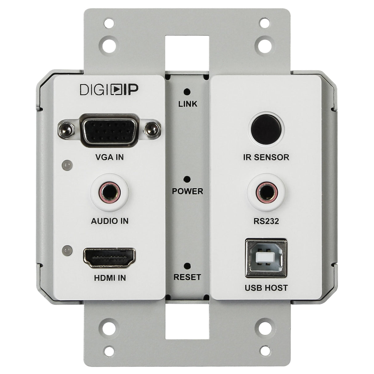 DigitaLinx IP IPEX5001-WP-W 5000 Series AV Over IP HDMI/VGA Auto Switching Wall Plate Encoder