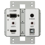 DigitaLinx IP IPEX5001-WP-W 5000 Series AV Over IP HDMI/VGA Auto Switching Wall Plate Encoder