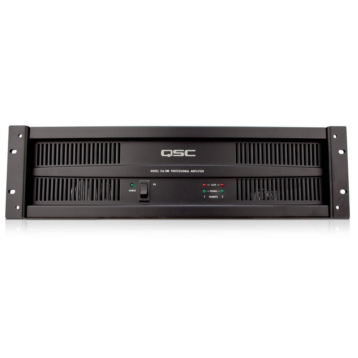 QSC ISA280 2 Channels 185 Watts 8 Ohms ISA Series Rackmount Installation Stereo Power Amplifier