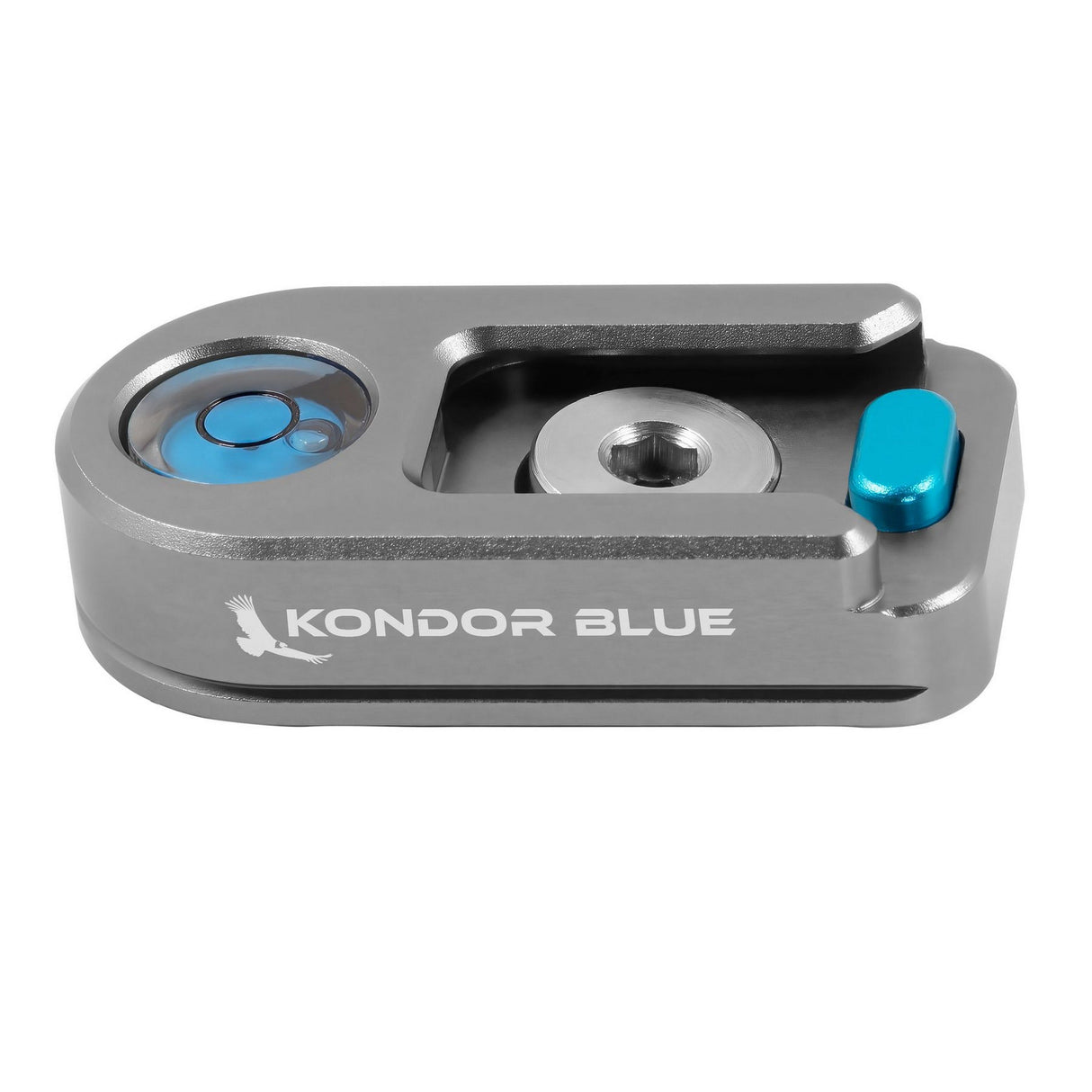 Kondor Blue Bubble Level Cold Shoe with Safety Release - Gray