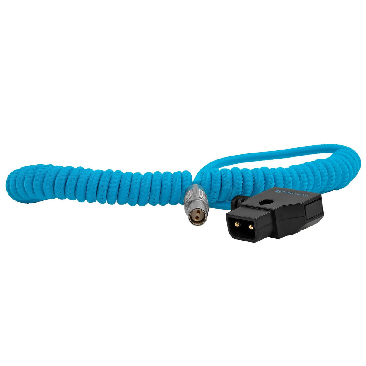 Kondor Blue Coiled D-Tap to Female LEMO 2-Pin for RED Komodo