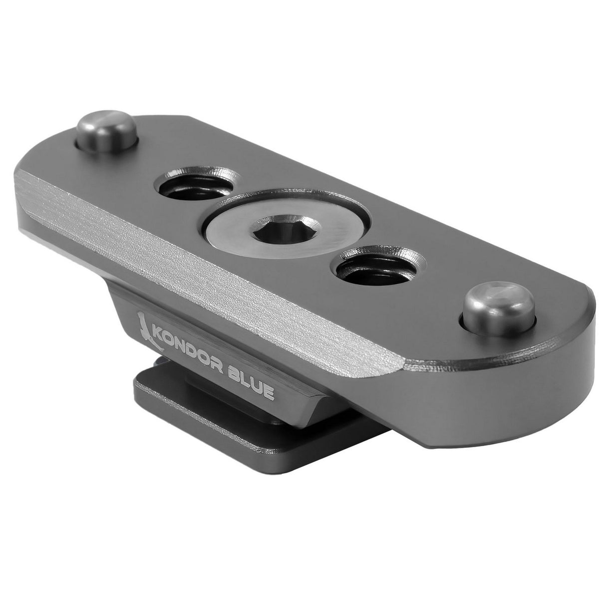 Kondor Blue NATO Rail to Hot Shoe Adapter for Remote Trigger Top Handles - Gray