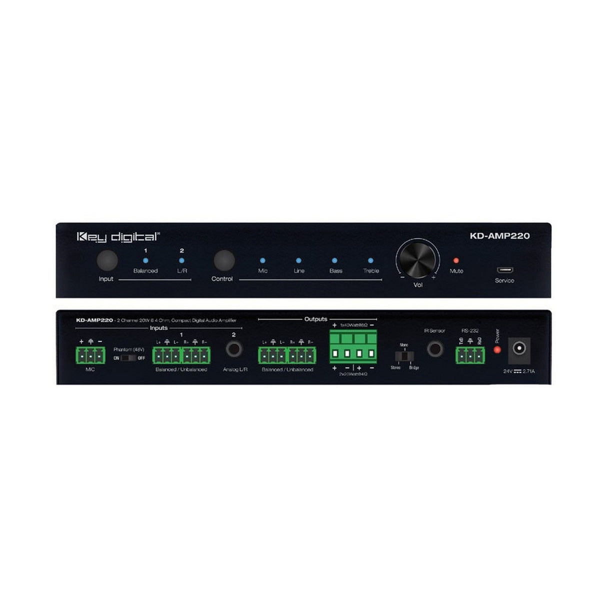 Key Digital KD-AMP220 | Compact Digital Amplifier