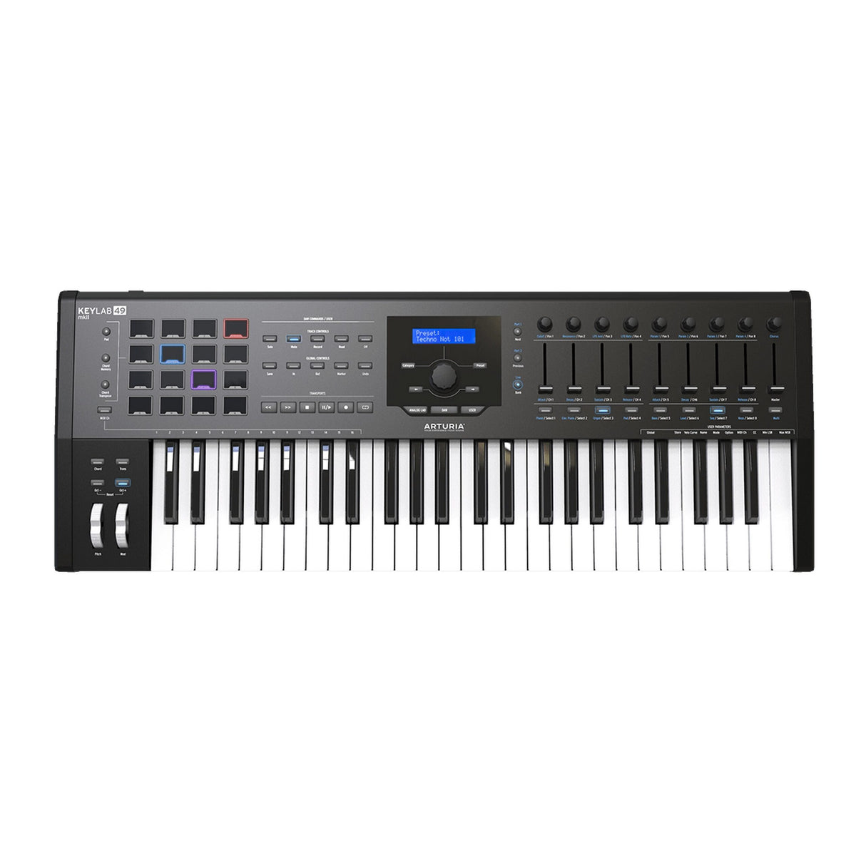 Arturia KeyLab 49 MkII 49 Key MIDI Keyboard Controller, Black (Used)