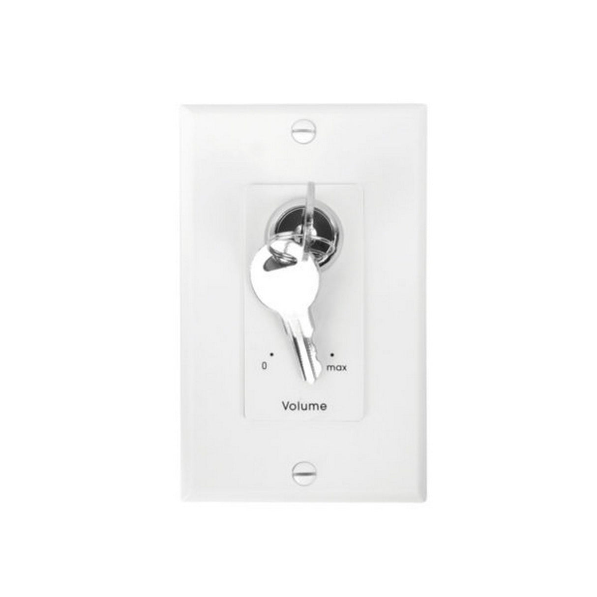 Lowell KL100-DW One-Gang Decorator Wall Plate with Key Switch, White