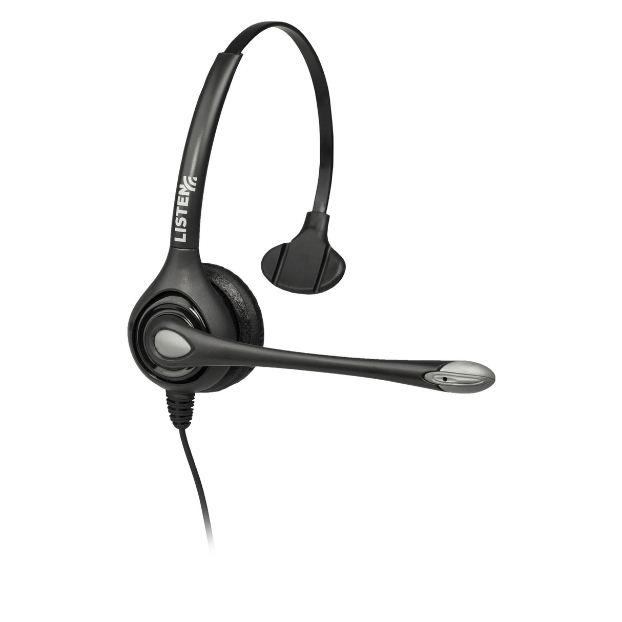 Listen Tech LA-452 Single Ear Overhead Headset with Boom Microphone