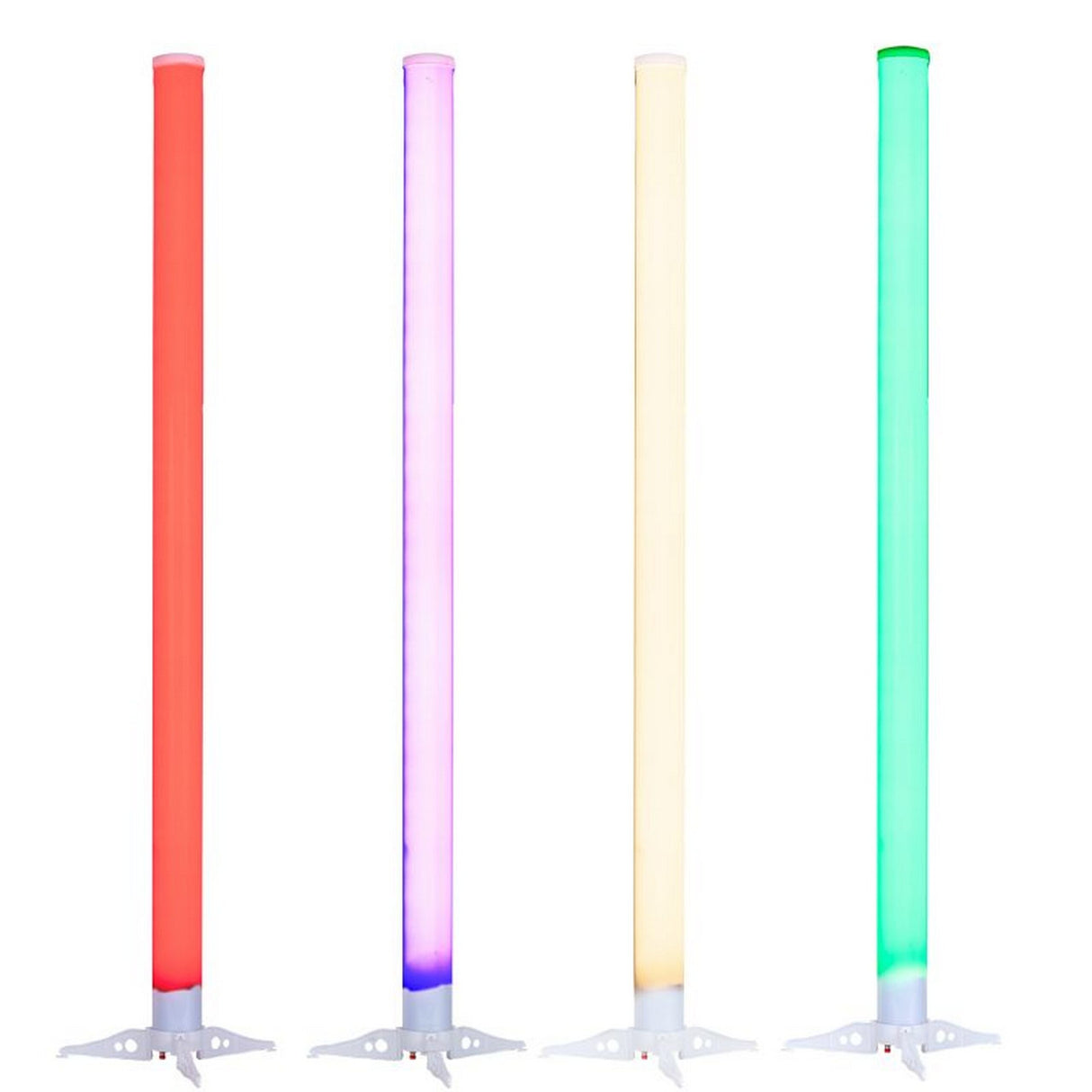 Eliminator Lighting LED BP TUBES 4 PAK Rechargeable Battery Powered Color Changing Plastic LED Tube, 4-Pack