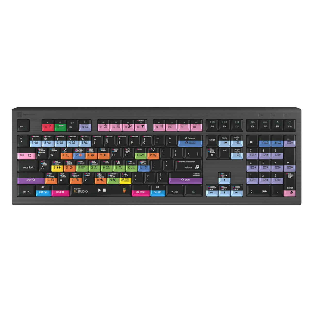 Logickeyboard LKB-FLS-A2M-US FL Studio 20 Astra Mac English 2 Backlit Shortcut Keyboard