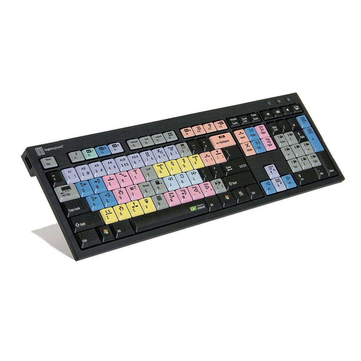 Logickeyboard Grass Valley Edius Nero Slim Line PC Keyboard | Shortcut Keyboard for Grass Valley EDIUS 5 6 6.5 7 Neo 2 3