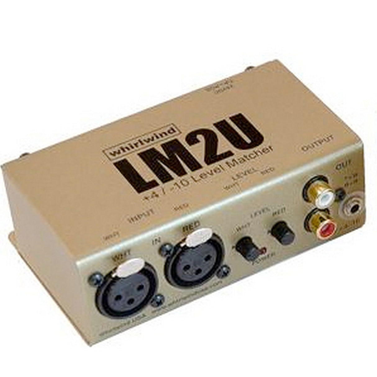 Whirlwind LM2U 2 Channels +4dB XLRF to -10dB RCA / mini TRS Converter (Used)