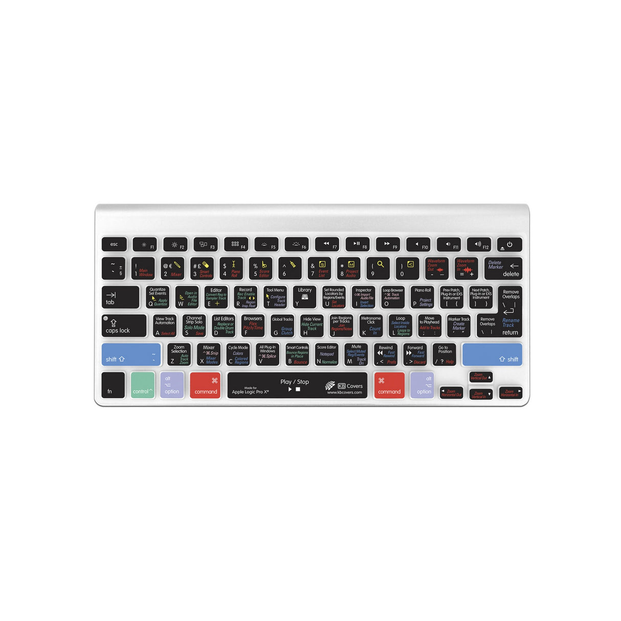 KB Covers LOGX-M-CC-2 Logic Pro X Keyboard Cover for MacBook/Air 13/Pro 2008+/Retina and Wireless