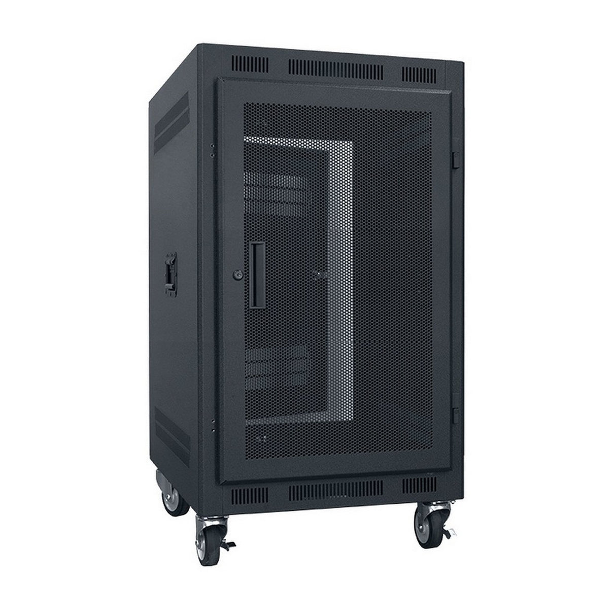 Lowell LPR-1427FV 14U Portable Rack with Vented Door