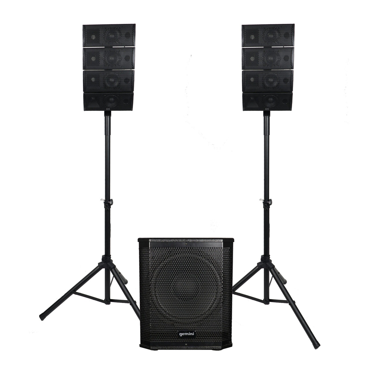Gemini LRX-448 Portable Line Array Speaker with 12-Inch Subwoofer