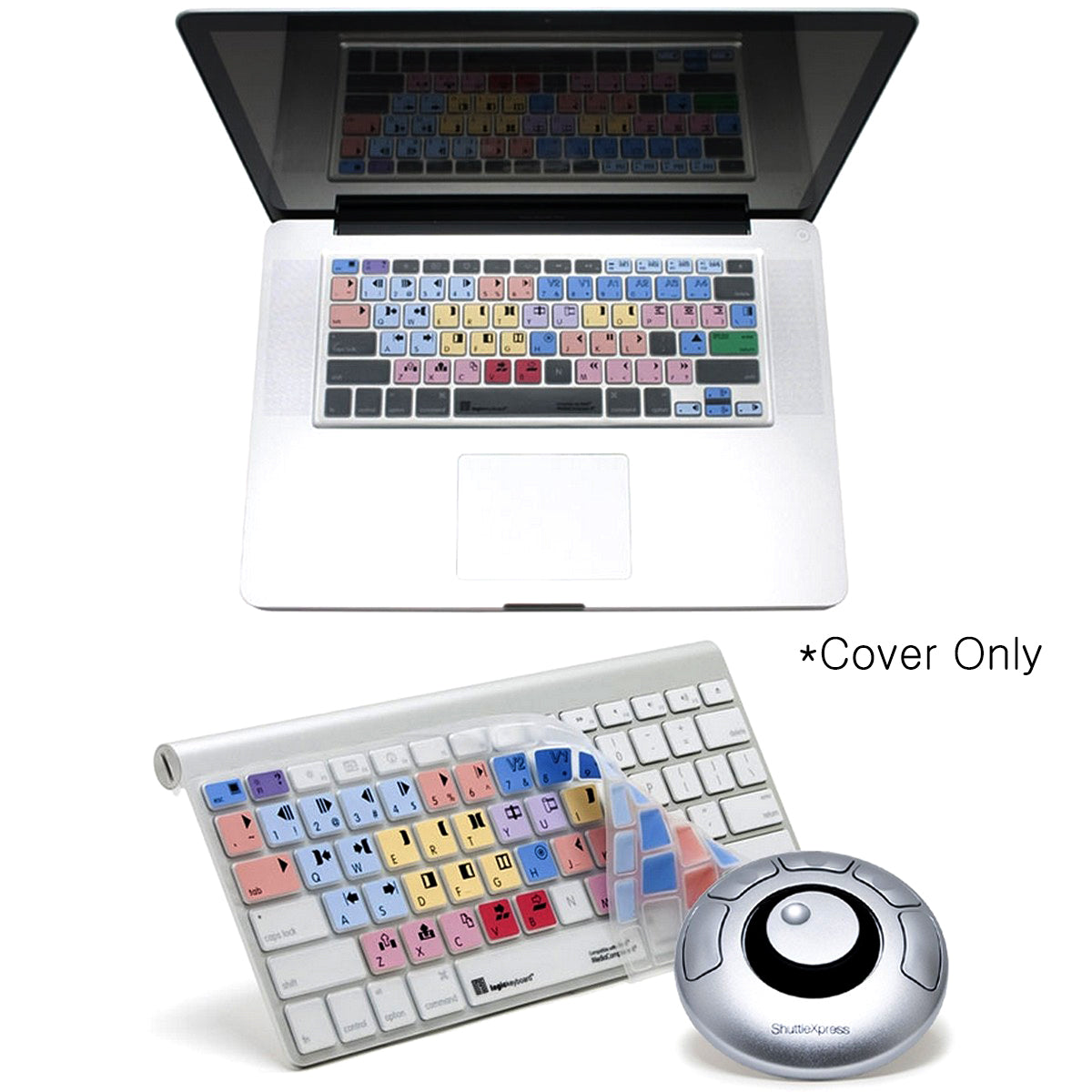 Logickeyboard Avid Media Composer Macbook Unibody Skin | Shortcut Silicone Keyboard Cover for Avie Media Composer 4 - 8