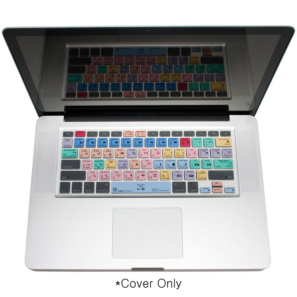 Logickeyboard Adobe PremierPro CS 6 Macbook Unibody Skin | Shortcut Silicone Keyboard Cover for Adobe Premiere Pro CS 6