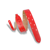 Levy's Lightning Bolt Punch Out Guitar Strap, Red