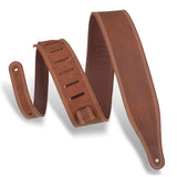 Levy's 25-Inch Wide Garment Leather Guitar Strap, Brown