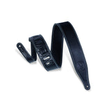 Levy's 2 1/2-Inch Wide Black Garment Leather Guitar Strap