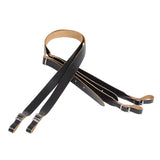 Levy’s 1-Inch Wide Black Genuine Leather Accordion Strap - accessories