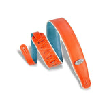 Levy's Reversible Vinyl Guitar Strap, Orange, Teal, Cream