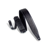 Levy's 2 1/2-Inch Wide Black Garment Leather Guitar Strap