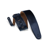 Levy's 3 1/2-Inch Wide Black Garment Leather Bass Strap