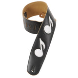 Levy’s 3 1/2-Inch Wide Black Genuine Leather Bass Strap - accessories