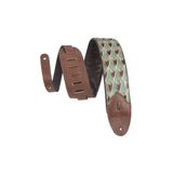 Levy's Sundance Line Arrowhead Turquoise Guitar Strap, Turquoise