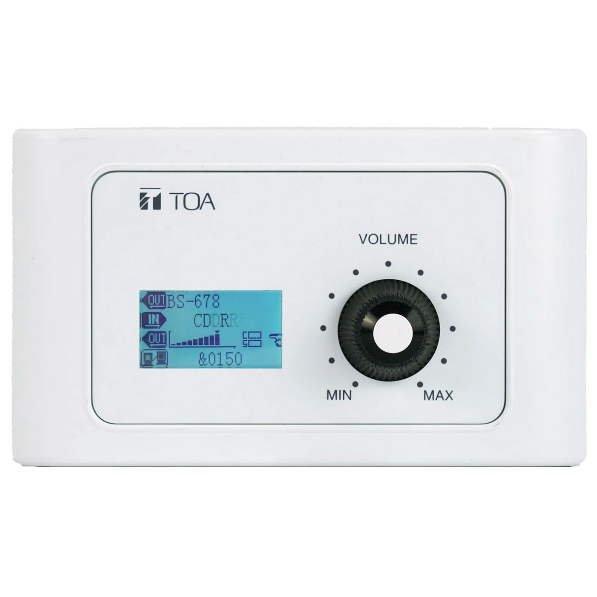 TOA Electronics M-802RC-AM Remote Audio Control Panel with Audio Out, White