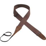 Levy’s 2-Inch Wide Brown Cotton Guitar Strap - accessories