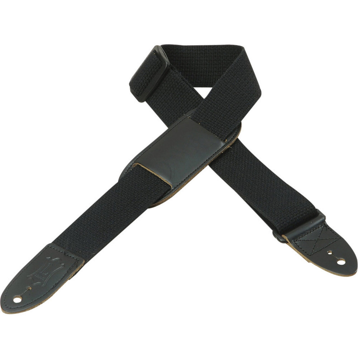 Levy's 1 1/2-Inch Wide Black Cotton Youth Guitar/Ukulele Strap