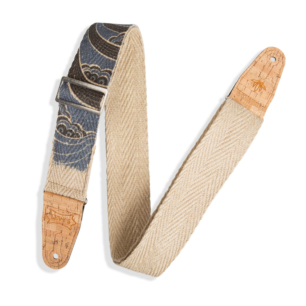 Levy's Island Hemp Guitar Strap, Natural, Multi