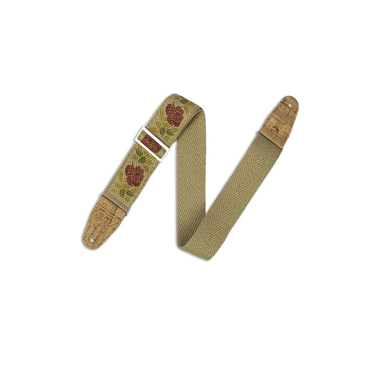 Levy's Hemp Guitar Straps, Rose Motif Pink and Red